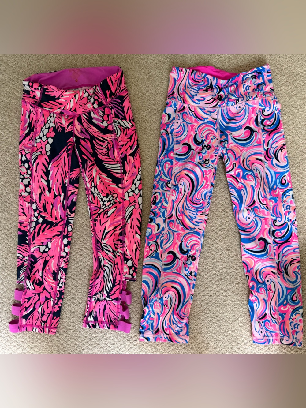 Lilly Pulitzer Luxletic Weekender Crop High Rise Leggings - Two Pairs
